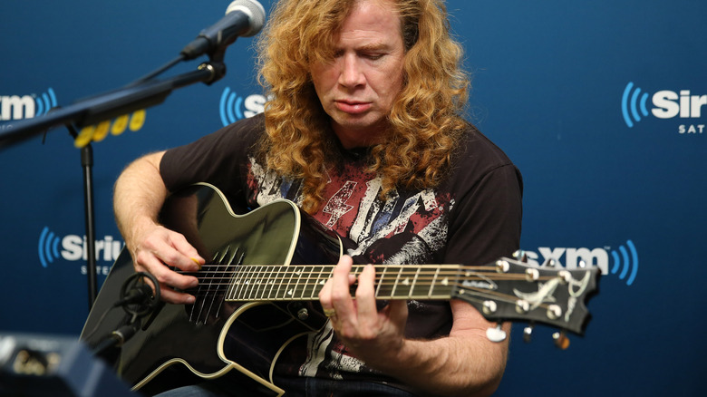 Dave Mustaine with a guitar