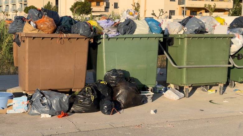 Three dumpsters