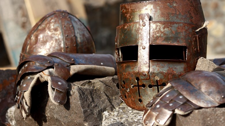 middle ages armor helmet