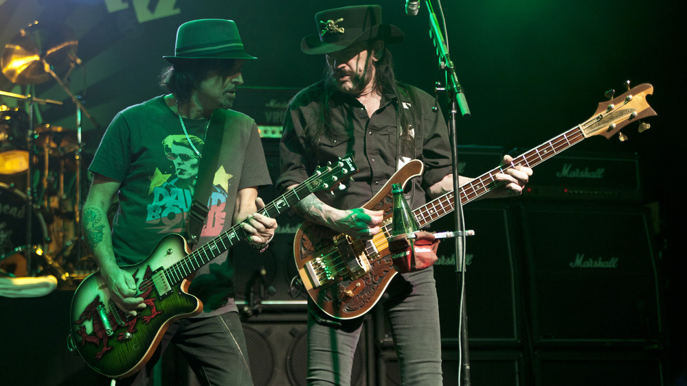 Motorhead on stage at Filthy McNastys