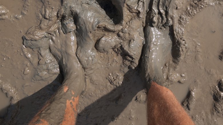 barefoot mud