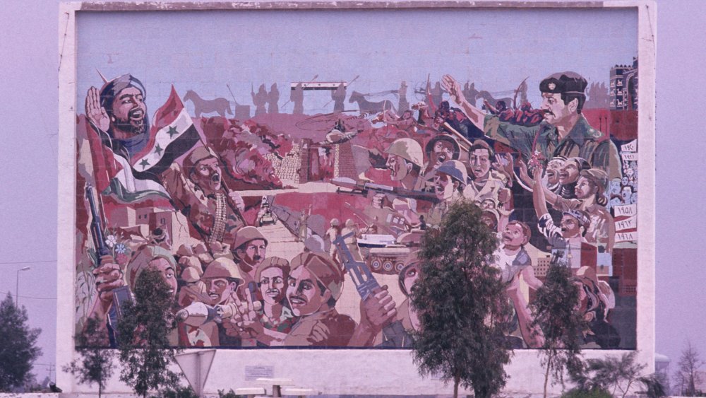 Mural of Saddam Hussein
