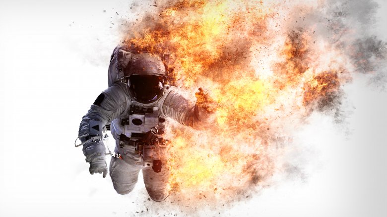 astronaut burning