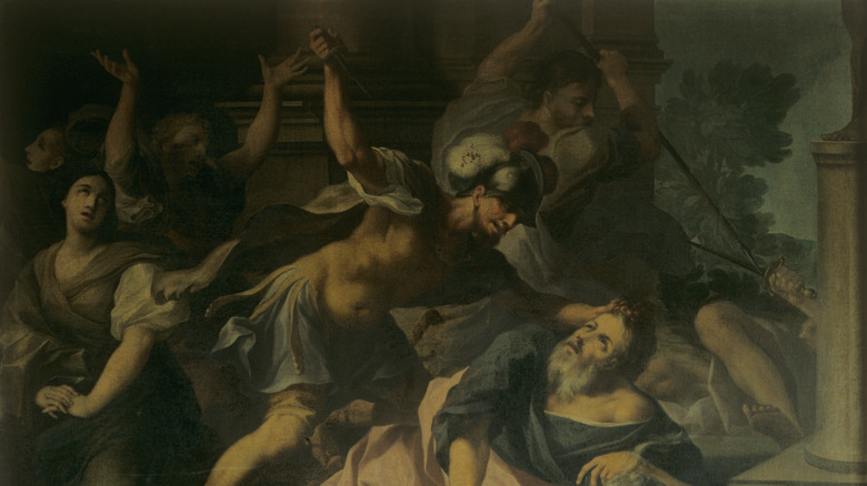 Neoptolemus kills Priam 