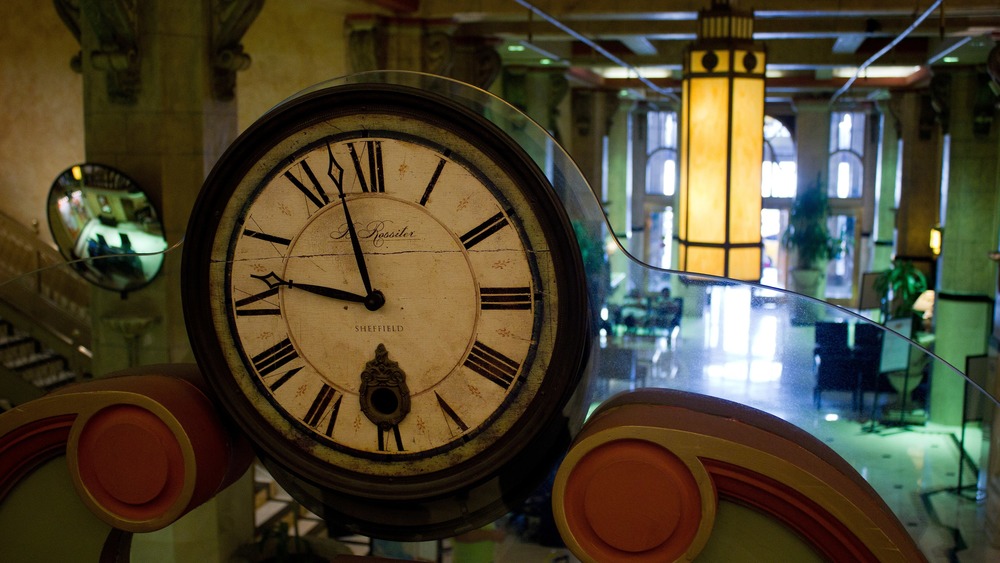 up close shot of a clock