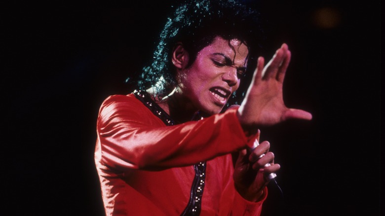 Michael Jackson performing on stage