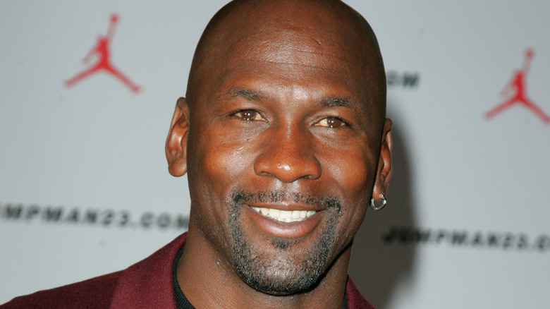 Michael Jordan in single hoop earing