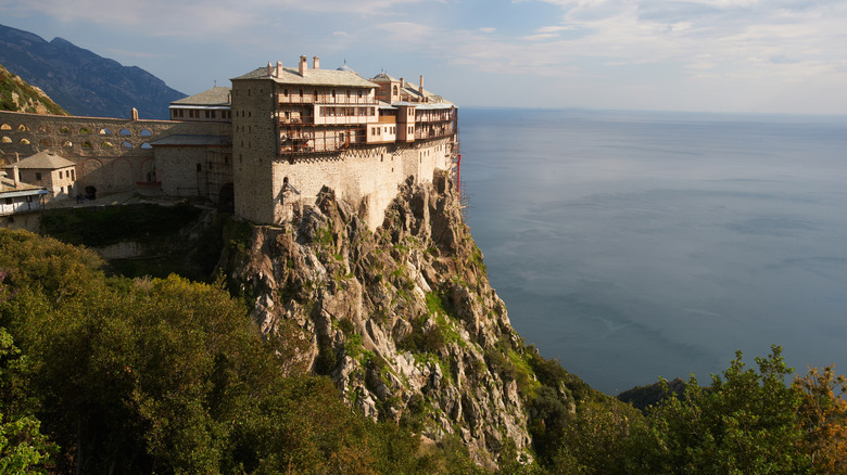 View of Mount Athos in Greece