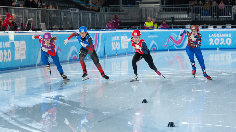 athletes skating