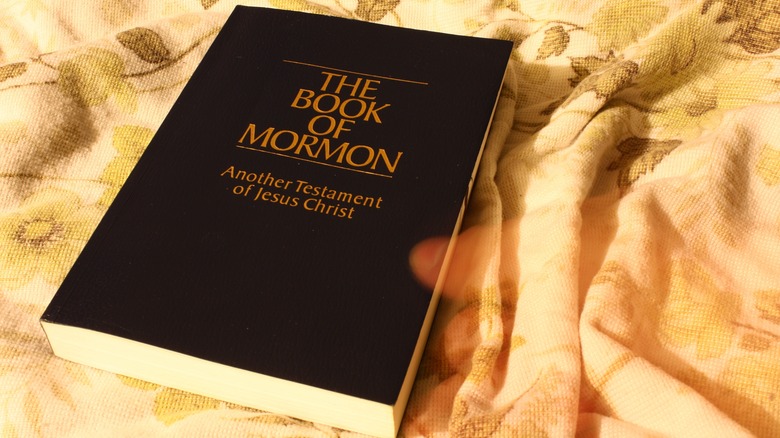 The Book of Mormon on a cloth