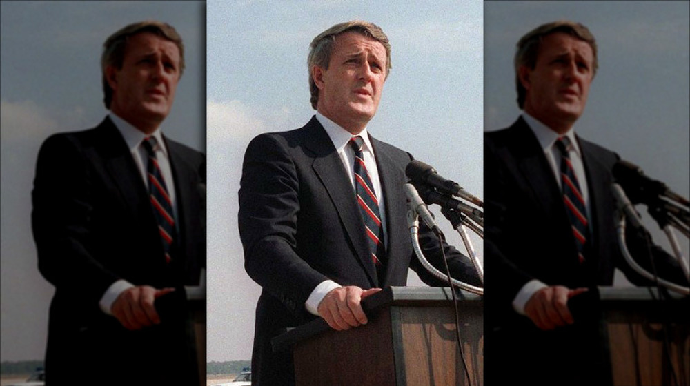 Brian Mulroney at podium