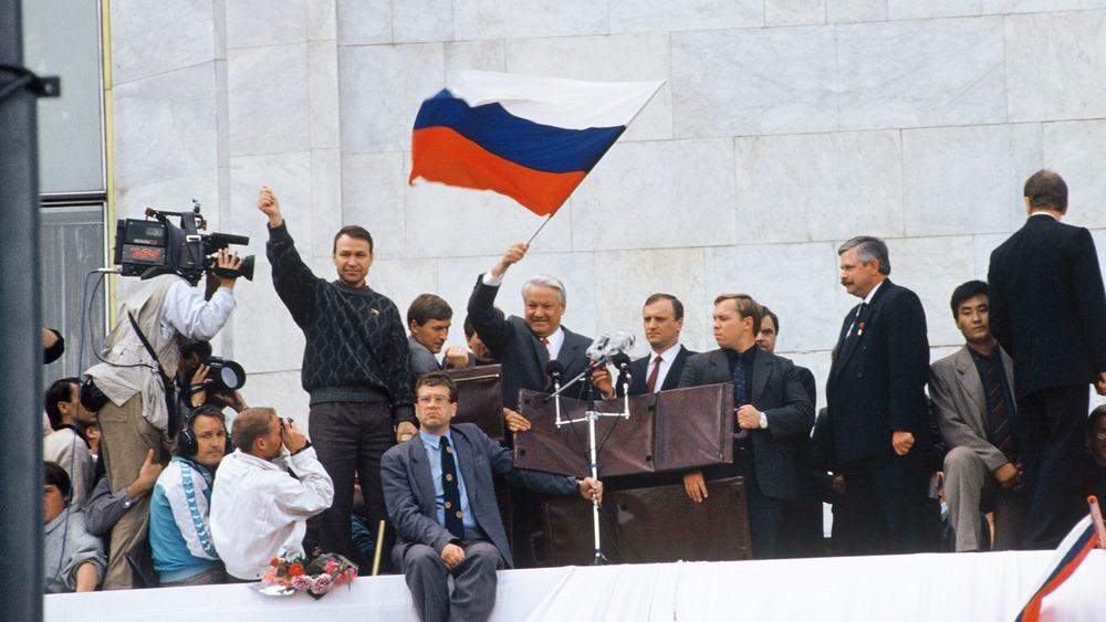 Boris Yeltsin during 1991 coup