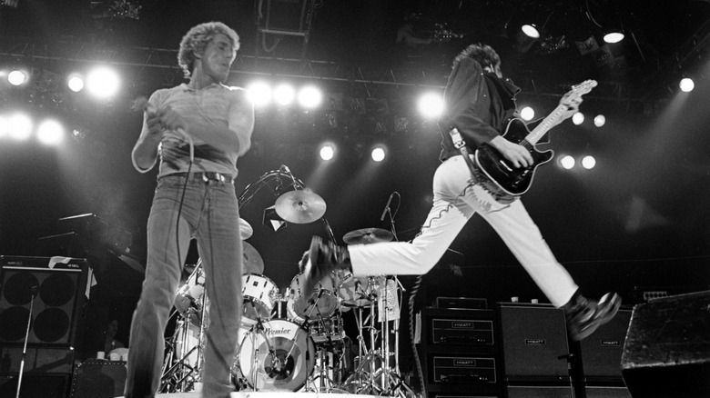 Roger Daltrey and Pete Townshend on stage