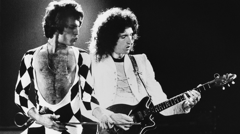 Freddie Mercury and Brian May live