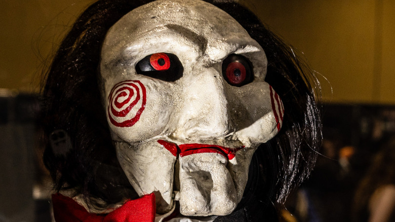 Jigsaw puppet closeup