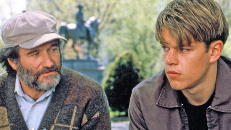 Robin Williams and Matt Damon in Good Will Hunting