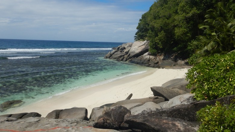 secluded beach on Moyenne