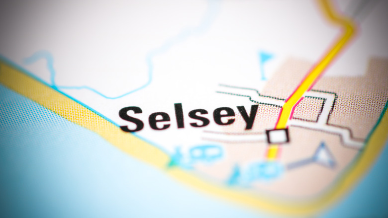 Selsey, U.K., map 