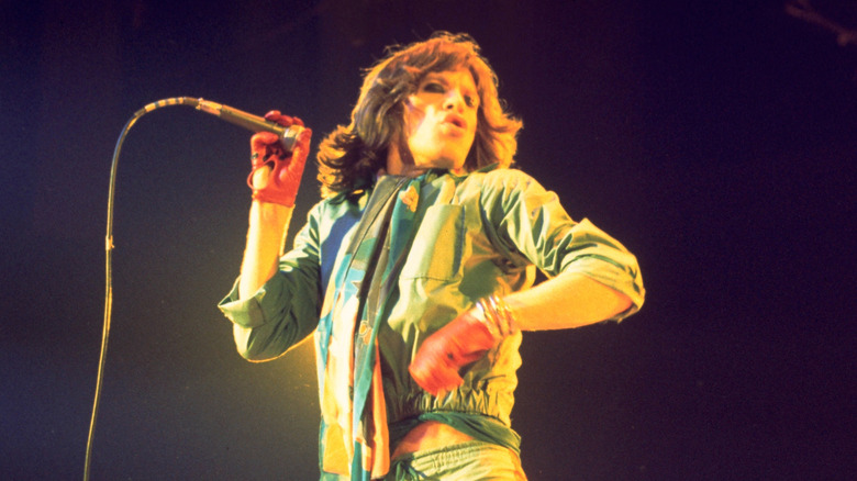 Mick Jagger performing onstage