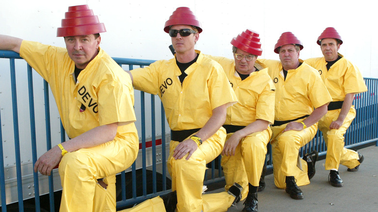 Devo yellow jumpsuits energy domes