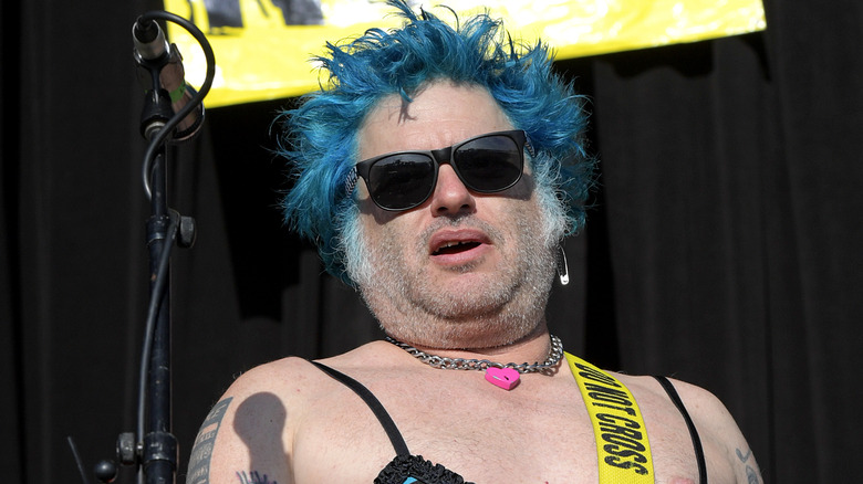 Fat Mike NOFX blue hair