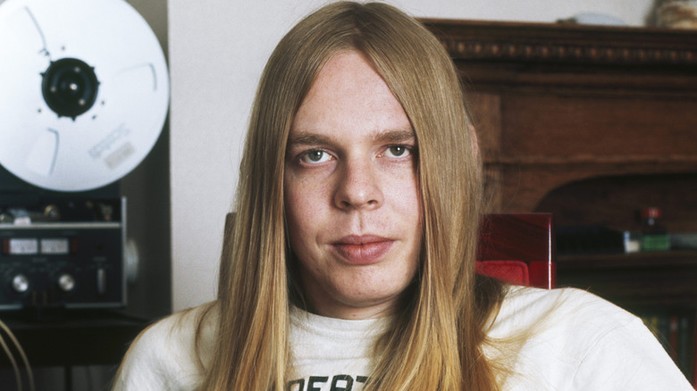 rick wakeman in his studio in the 1970s