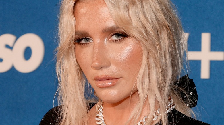 Kesha looking at the camera