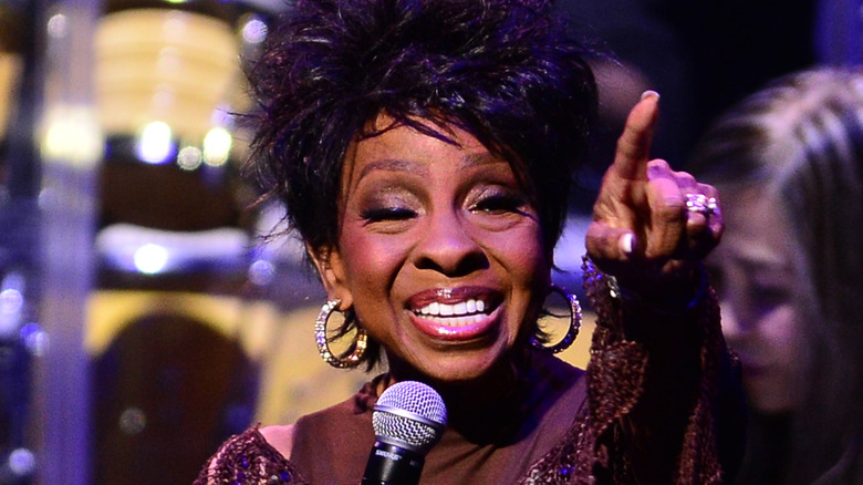 Gladys Knight smiling on stage