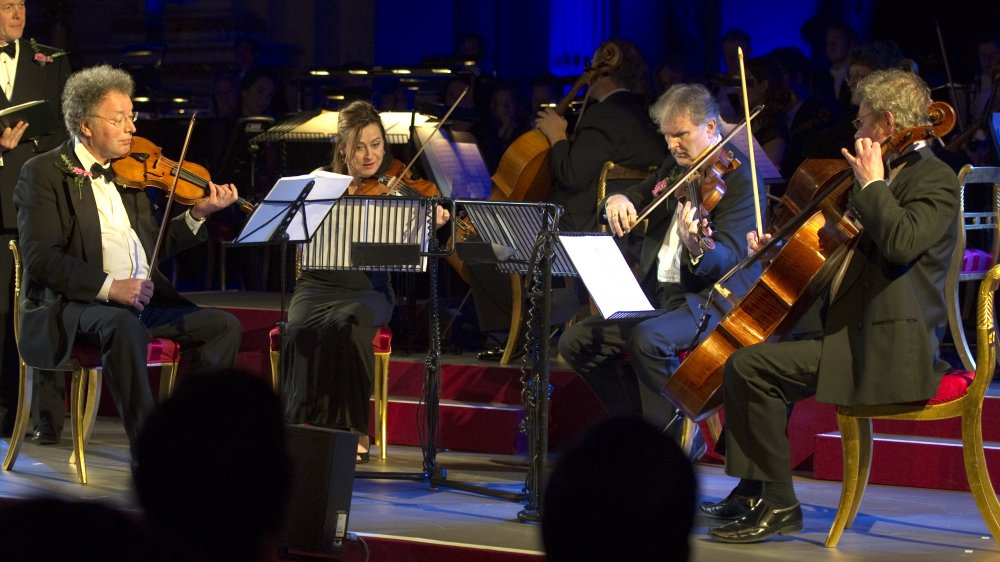 Paul Roberts (Left) and the Medici Quartet