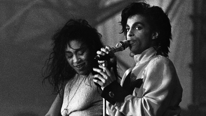 Cat Glover performing onstage with Prince