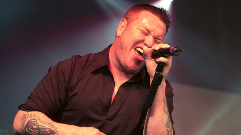 Steve Harwell of Smash Mouth performing onstage