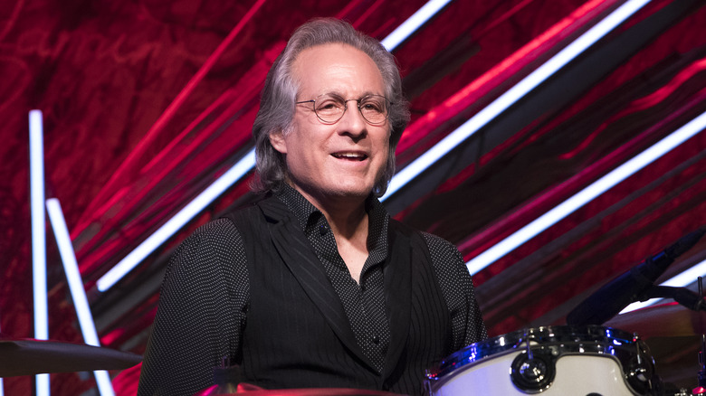 Max Weinberg behind a drum set