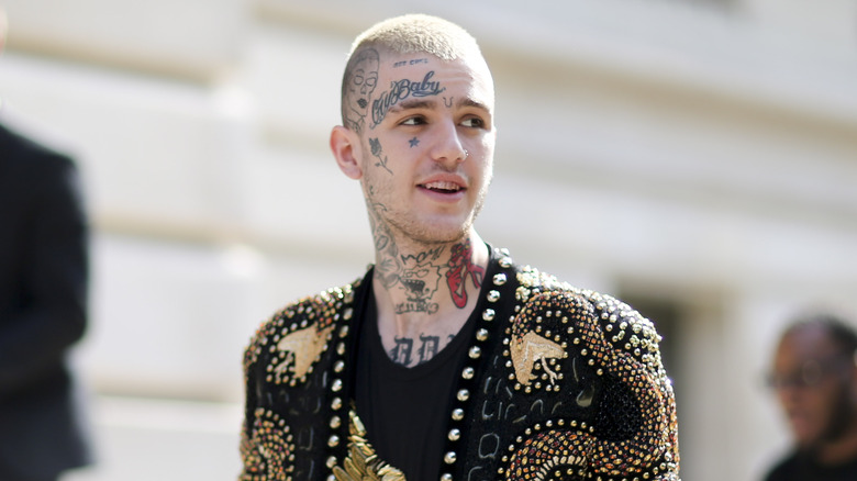 Lil Peep walking and smiling