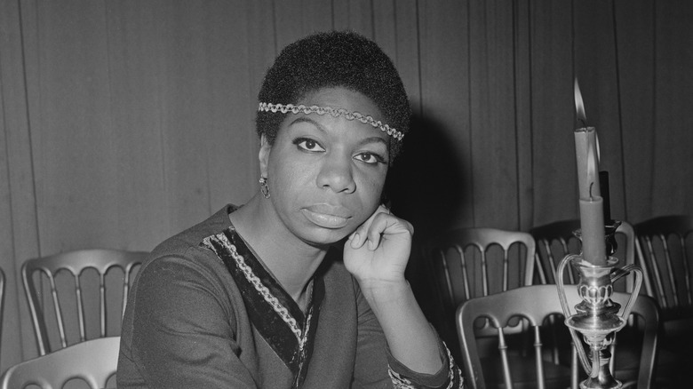 Nina Simone at a reception in her honor