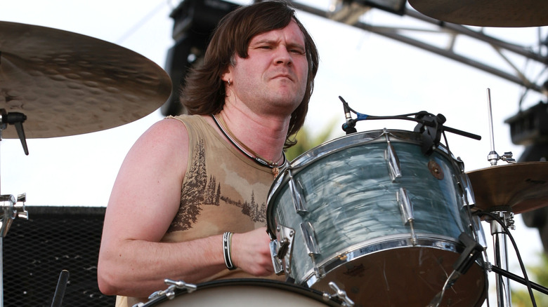 William Goldsmith plays drums at Coachella 2010