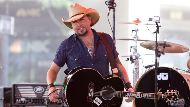 Jason Aldean performing on stage