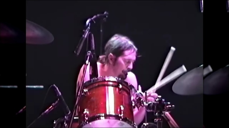 Gary Young playing drums