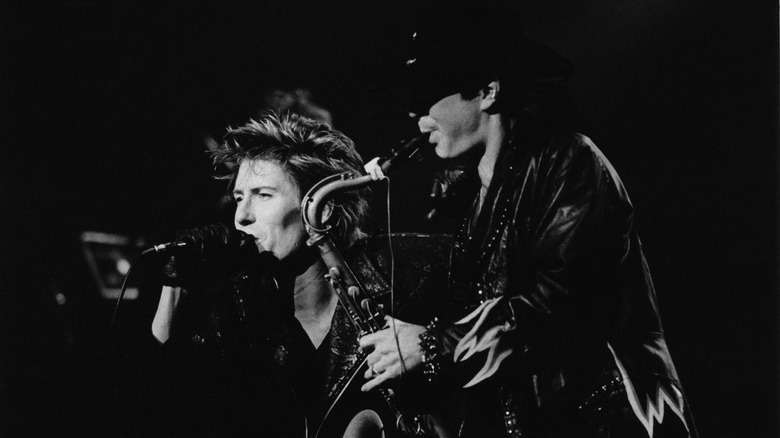 Richard Butler and Mars Williams of Psychedelic Furs performing onstage