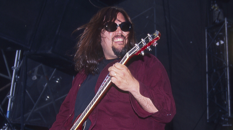 Van Conner playing bass onstage