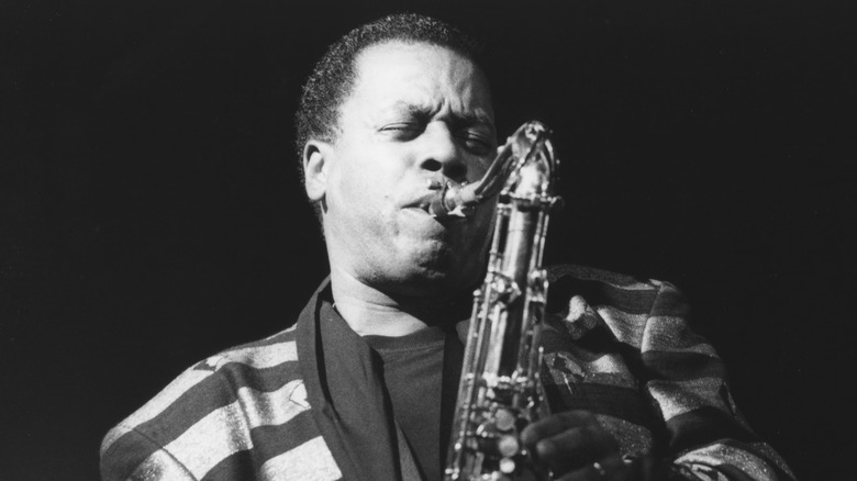 Wayne Shorter playing saxophone