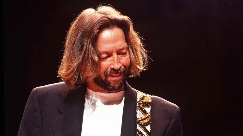 Eric Clapton playing the guitar