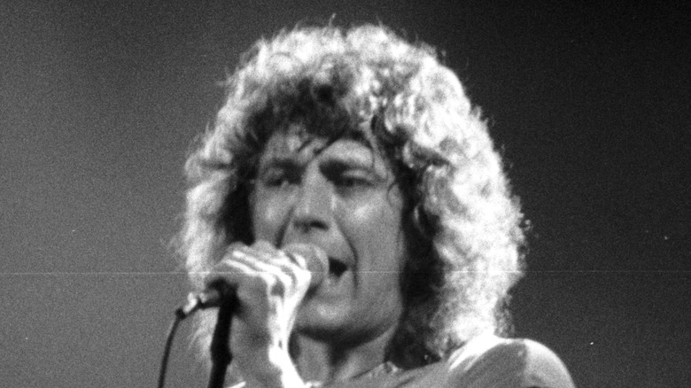 Robert Plant singing in 1980