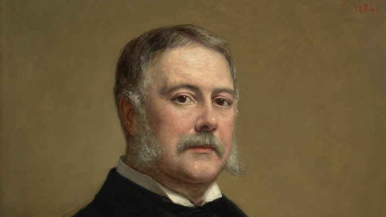 Chester Arthur moustache sideburns portrait