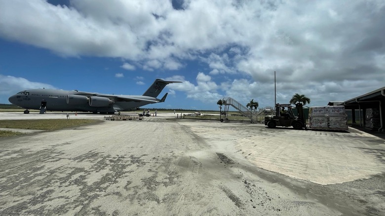 Tongan airstrip post-eruption