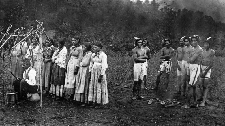 Cherokee American Indians on reservation