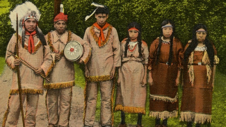 Cherokee Natives standing together