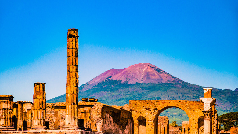 Pompeii ruins and Mount Vesuvius