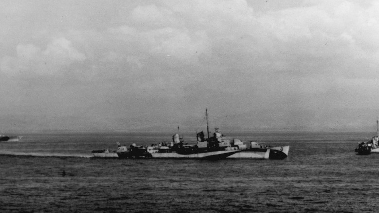 U.S.S. Walke in Lingayen Gulf, Philippines