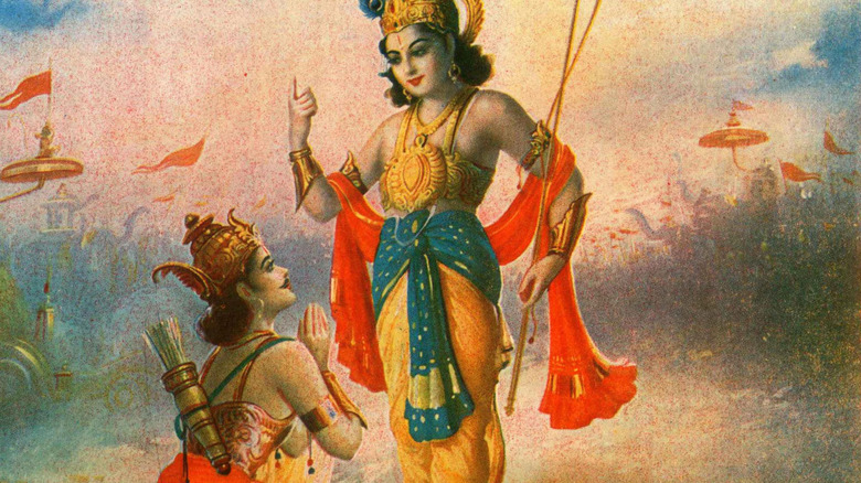 Krishna and Arjuna.