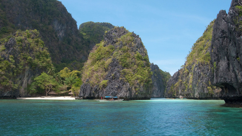 Limestone island in the Philippines.